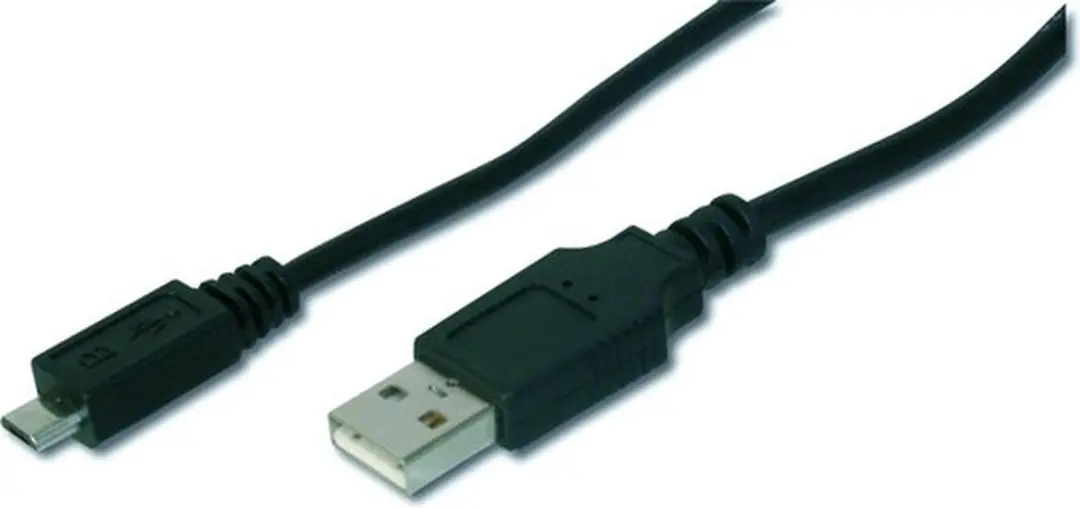 Digitus USB 2.0 Kabel USB-A naar Micro-B 1.80m - Zwart