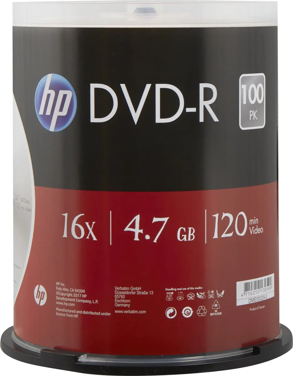 HP DME00029-3 | 4,7GB | 16x | (100x) | Spindel