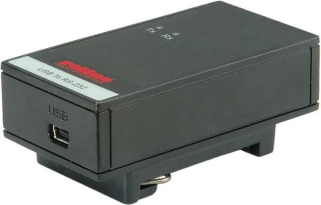 Roline USB 2.0 naar RS-232 Adapter DIN Rail 1 Poort - Zwart