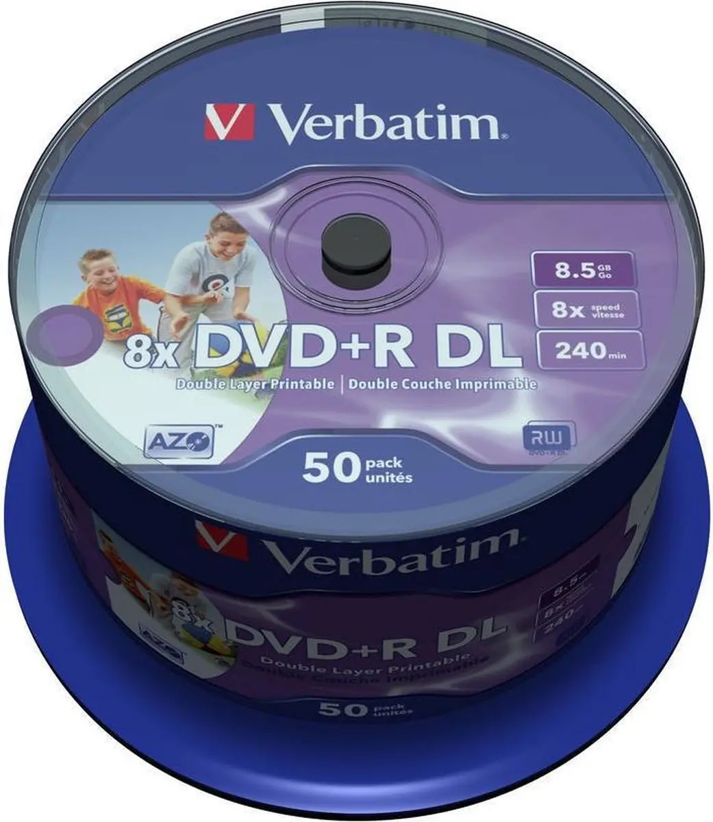 Verbatim 43703 DVD+R DL 8.5GB - 50 Stuks
