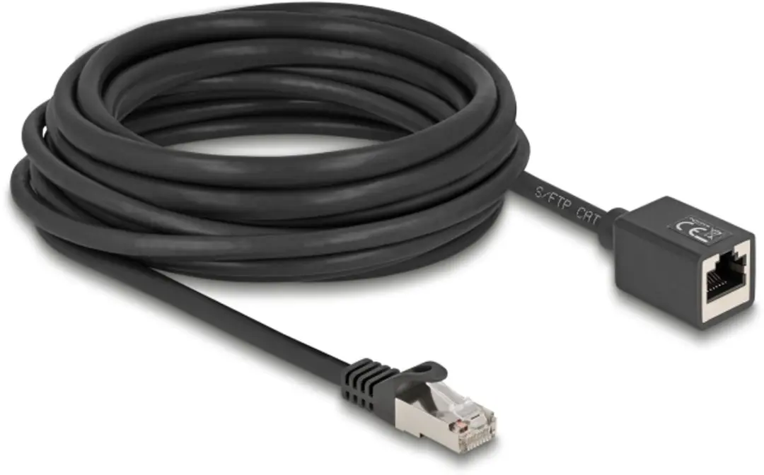 Delock RJ45 Netwerkverlengkabel Cat.6A S/FTP 7.5m - Zwart