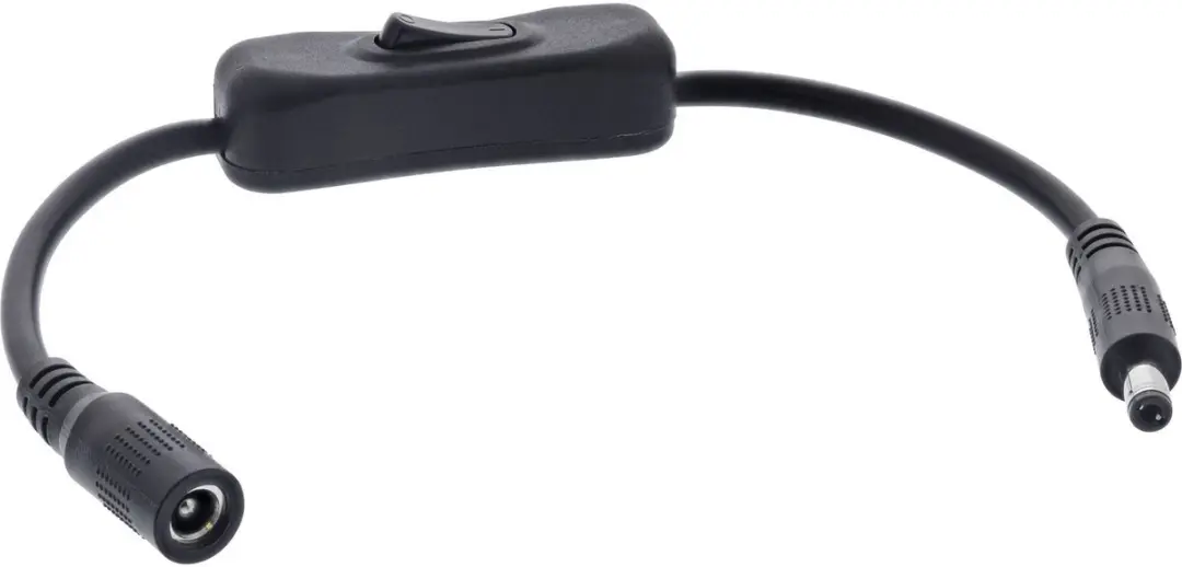 InLine DC Verlengkabel met Schakelaar 26906G