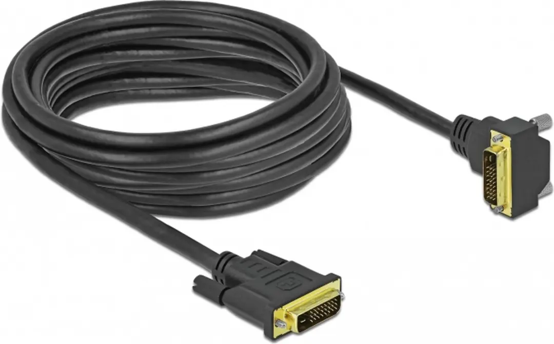 Delock DVI-D Dual Link Kabel - 5m - Haaks & Verguld