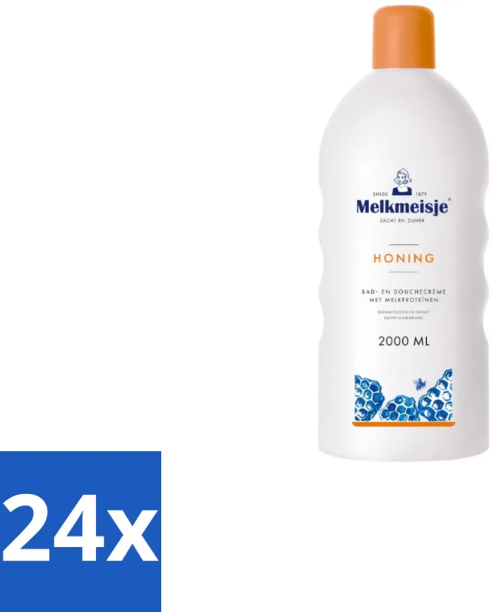 Melkmeisje Bad en Douche Crème Honing 2000ml