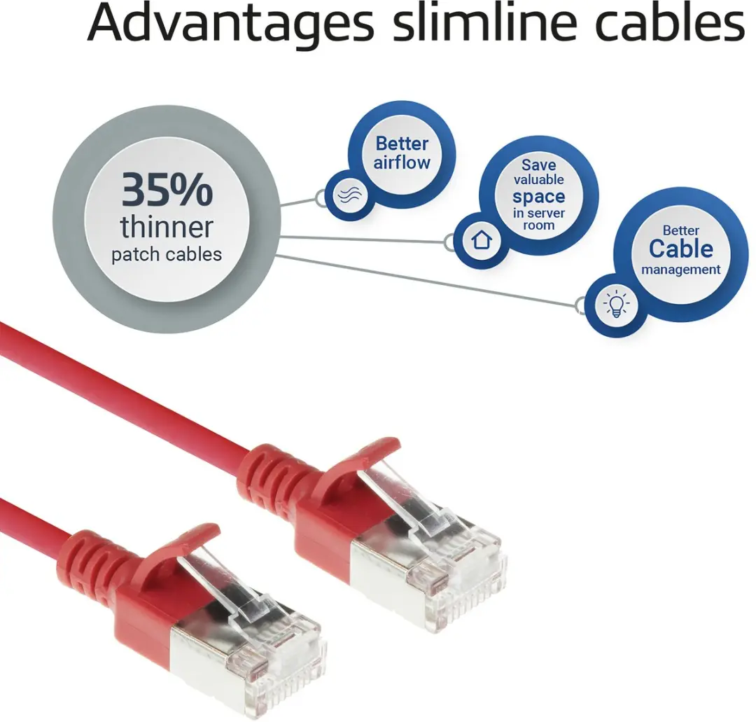 ACT DB7503 CAT6A Patchkabel 3m - Rood
