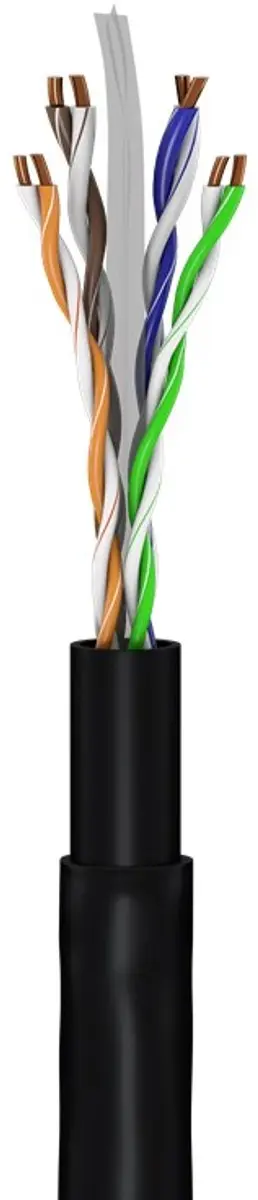 Goobay U/UTP CAT6 Outdoor Netwerkkabel 60m - Zwart