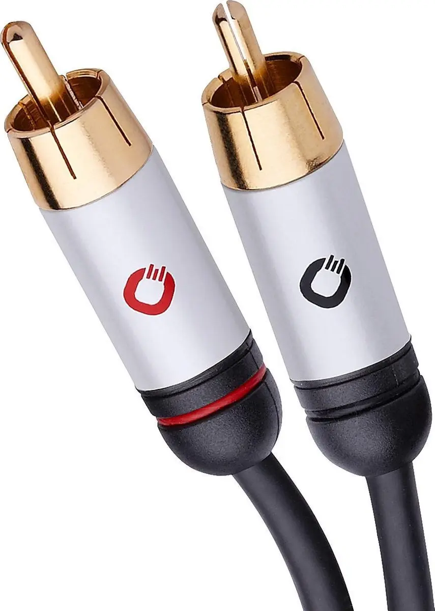 Oehlbach Mobiele Audiokabel 3,5mm Jack naar Cinch 3m - Zwart