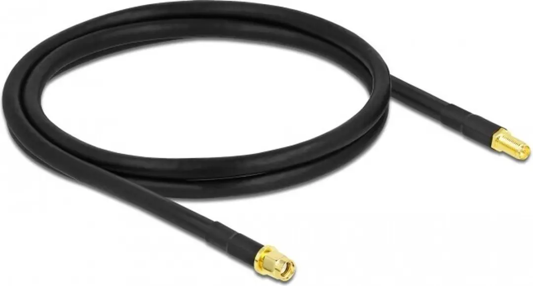 Delock Antennekabel RP-SMA naar RP-SMA 1m - Zwart