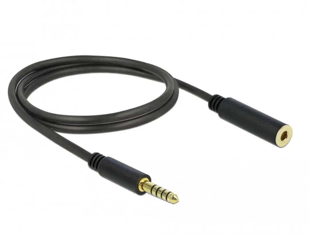Delock 4,4mm Jack Verlengkabel - Gebalanceerd Stereo 5-polig - 1m