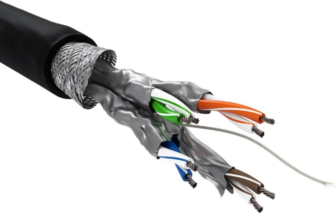 Goobay CAT 6 S/FTP Netwerkkabel Buiten 100m - Zwart