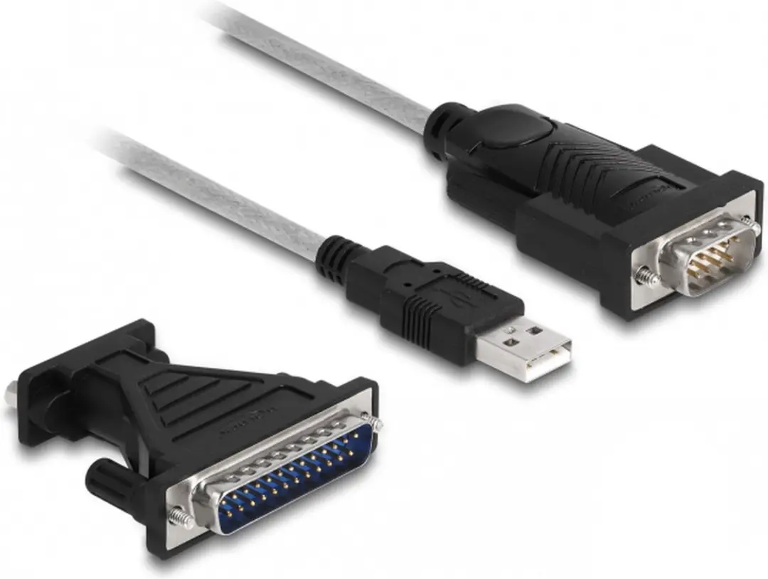 Delock USB 2.0 naar RS-232 Adapter - D-Sub 9 - Zwart