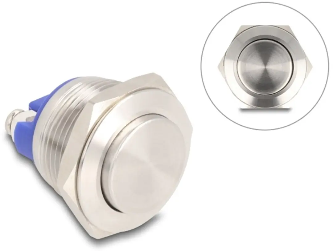 Delock Push Button 19mm 2x Schroefklem