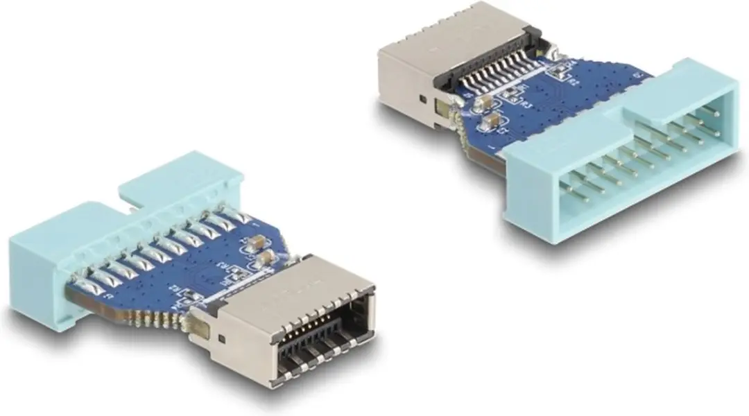 Delock USB 5Gbps Pin Header male naar USB Type-E female - Blauw