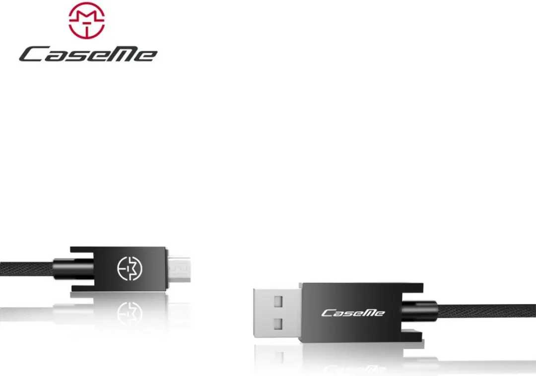 Caseme USB naar Micro USB Kabel 1,2m - Zwart