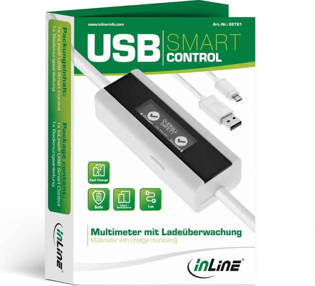 InLine USB Smart Control Multimeter - Wit