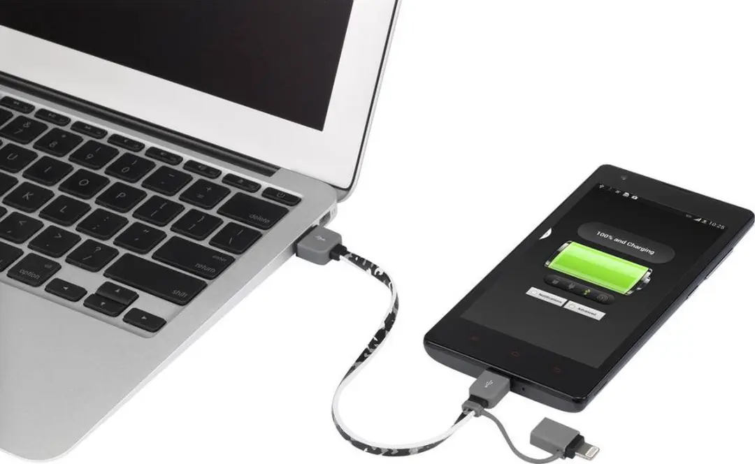 Renkforce RF4145364 USB-kabel 0.20m - USB-A, Micro-B & Lightning