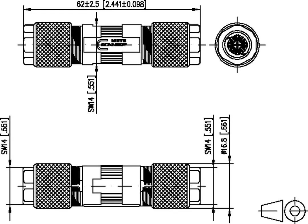 Metz Connect CAT 7a Adapter 8-polig Metaal - afbeelding 6 van 6