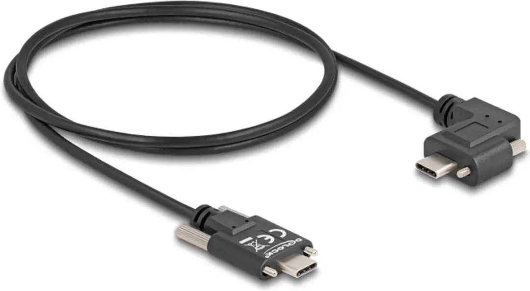 Delock USB 2.0 Type-C Kabel 60W 1m - Zwart