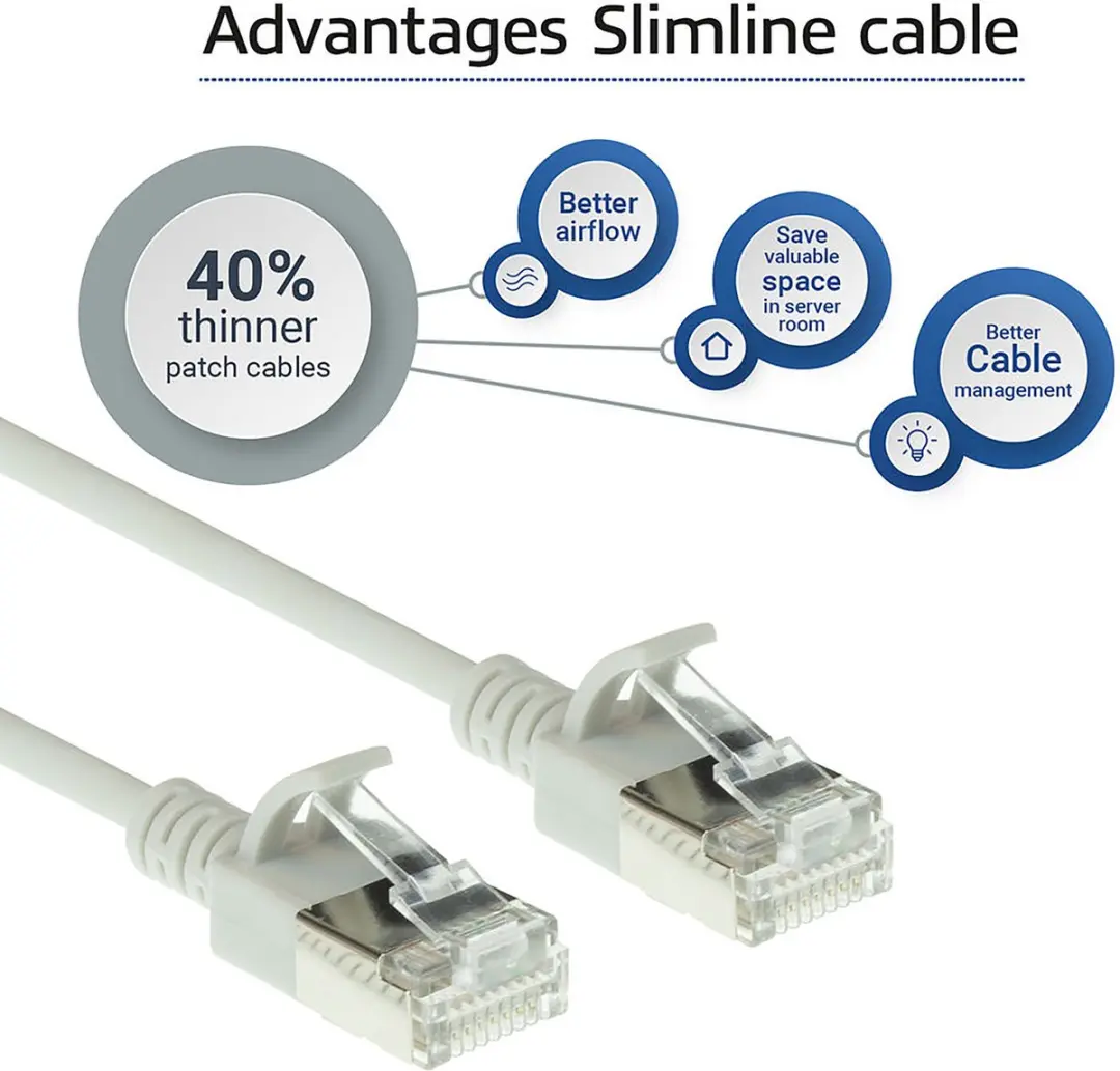 ACT DC7010 Grijze CAT6A Patchkabel 10m - LSZH U/FTP