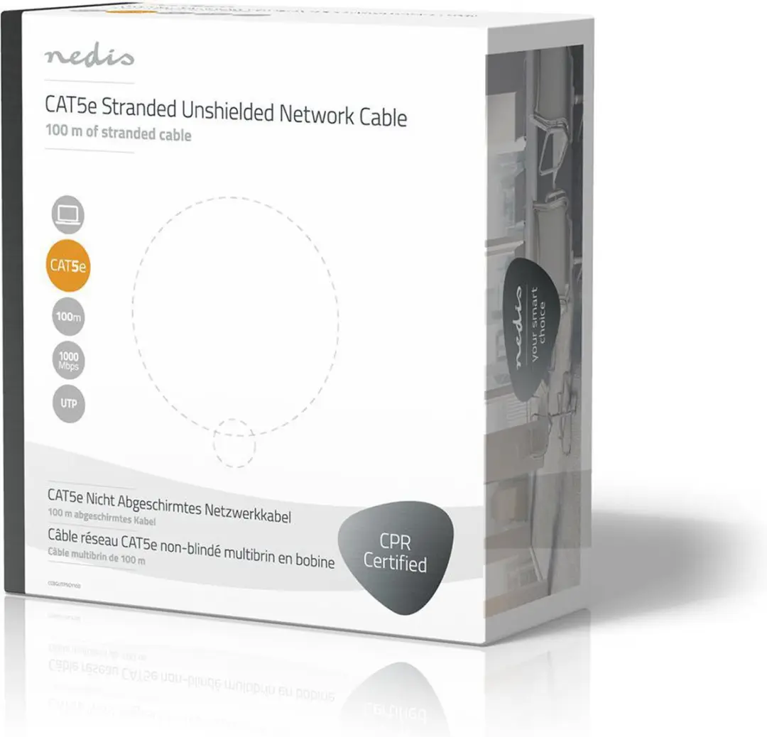 Nedis CAT5e Netwerk Kabel 100m - Grijs