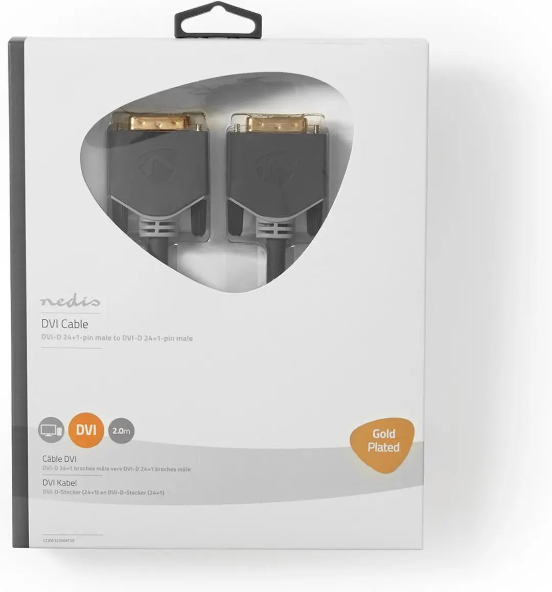 Nedis DVI-D Kabel CCBW32000AT20 - 2.00m - 2560x1600 - Verguld - Antraciet