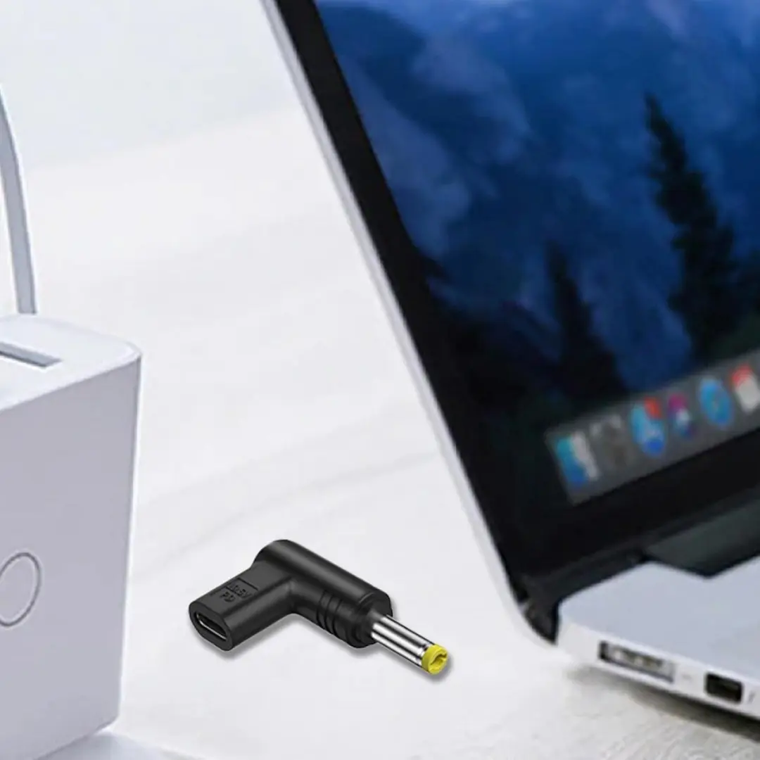 NÖRDIC USB-C Adapter DC 7,9x5,5mm 100W - Zwart