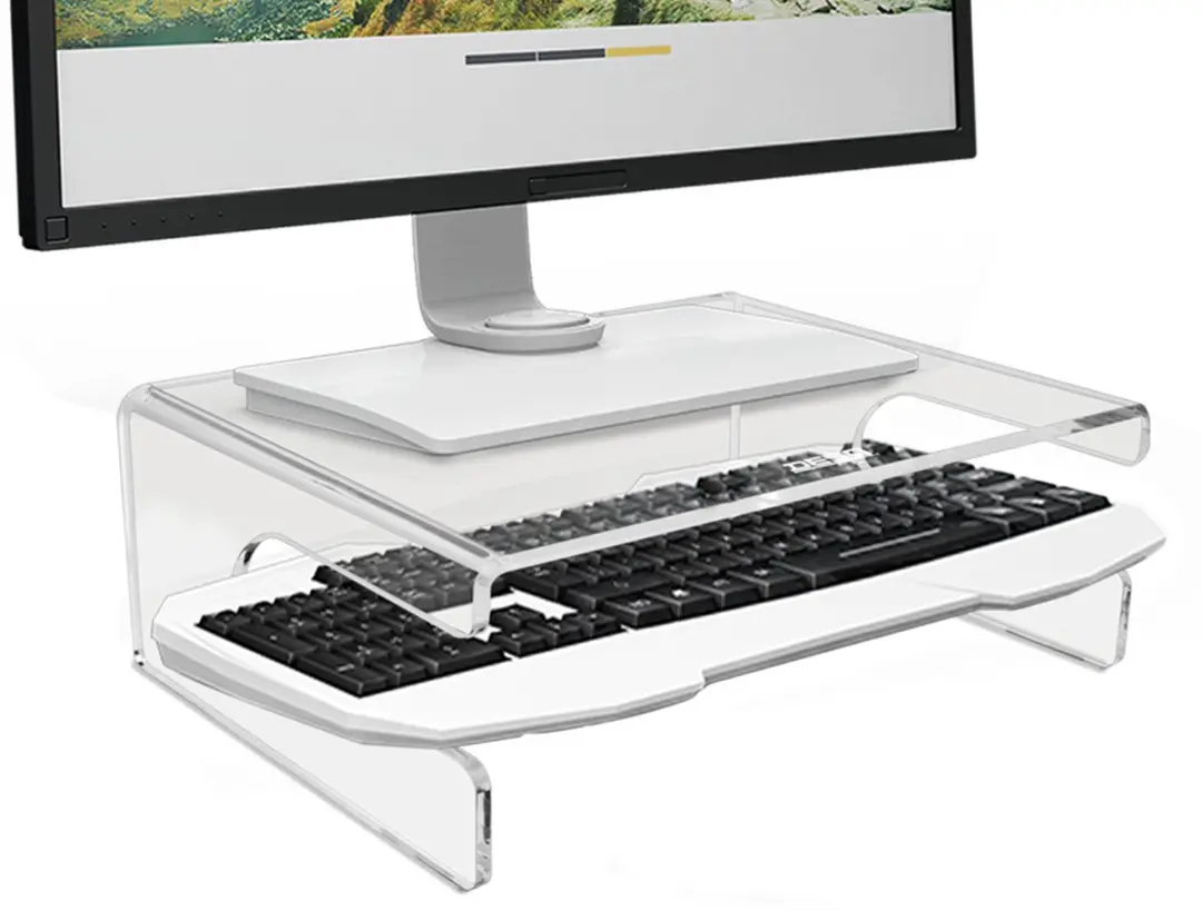 Desq Monitorstandaard Acryl 1537 - 120mm - Toetsenbordhouder - 15 Kg