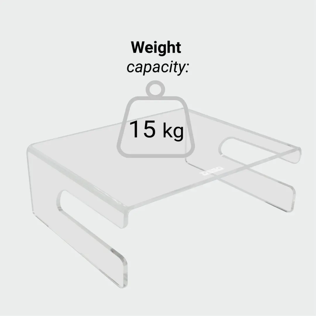 Desq Monitorstandaard Acryl 1537 - 120mm - Toetsenbordhouder - 15 Kg