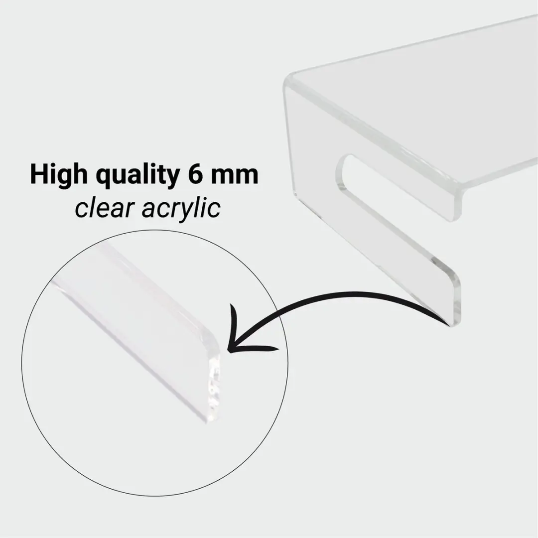 Desq Monitorstandaard Acryl 1537 - 120mm - Toetsenbordhouder - 15 Kg