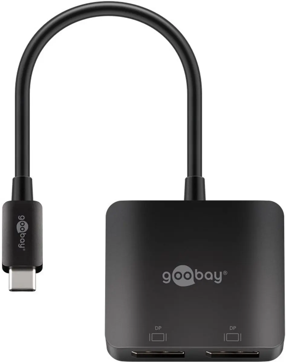 Goobay USB-C naar 2x DisplayPort 4K Adapter 60Hz