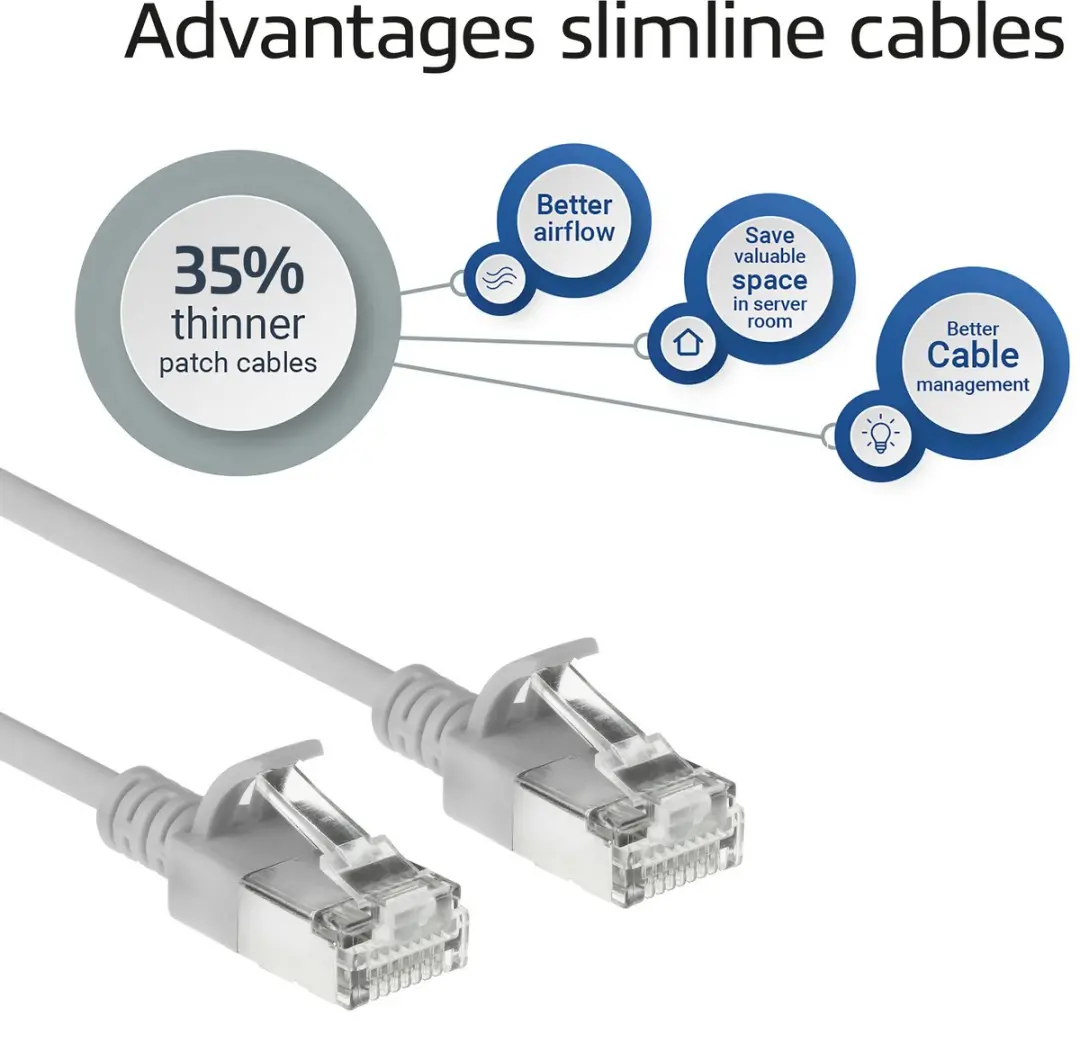 ACT DB7051 Patchkabel CAT6A S/FTP Grijs 1,5m - RJ45