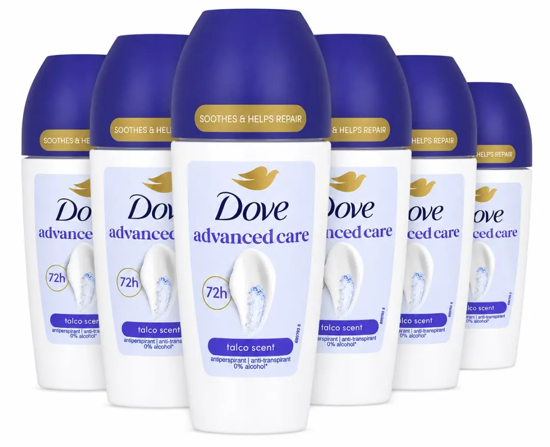 Dove Advanced Care Talco Roll-on - 6x50ml