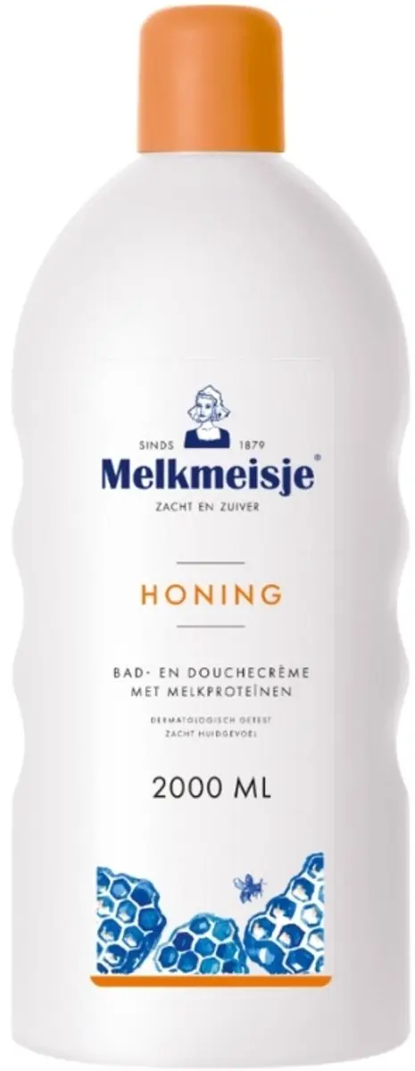 Melkmeisje Bad en Douche Crème Honing 2000ml - 20 Stuks