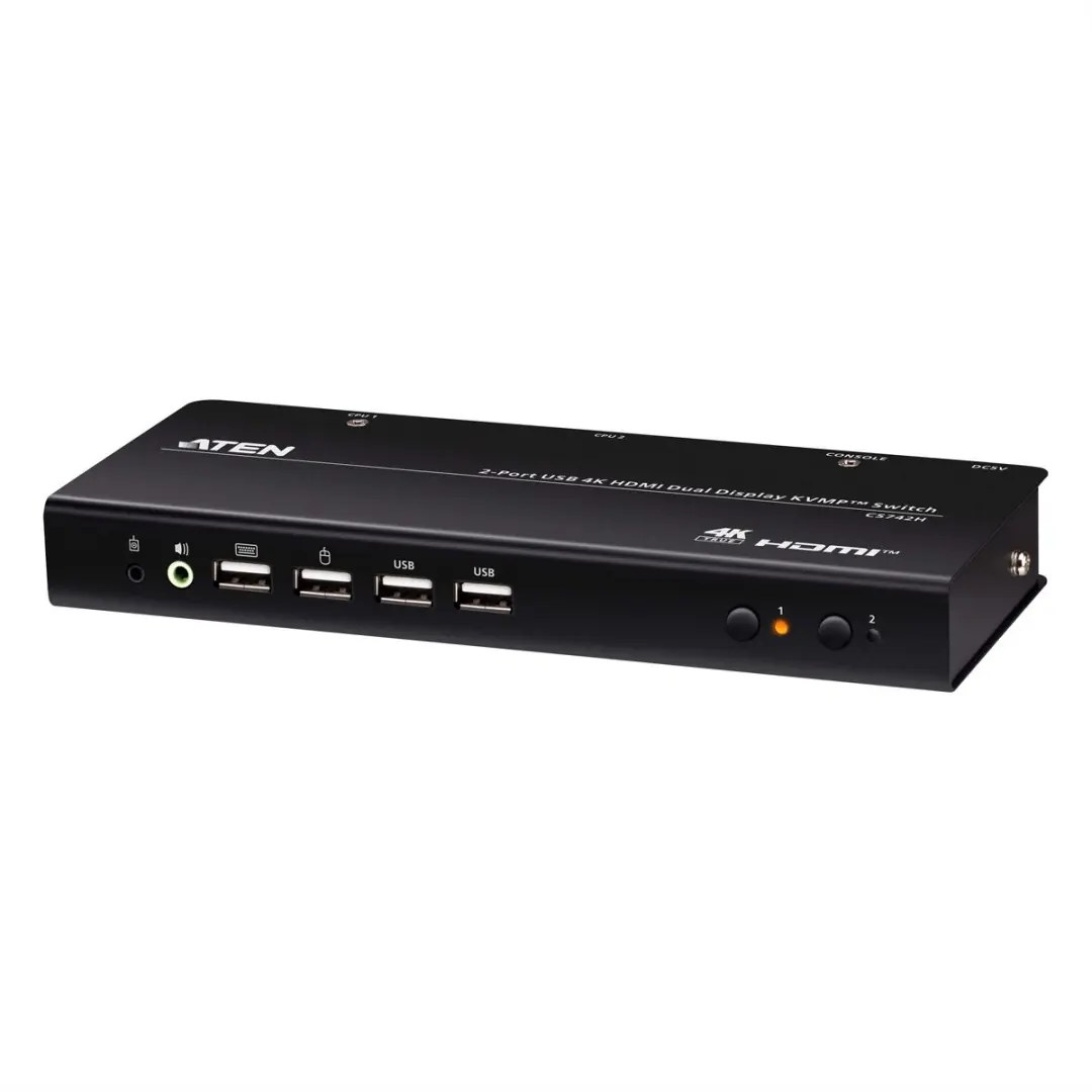 ATEN CS742H USB KVM Switch 2x HDMI 4K