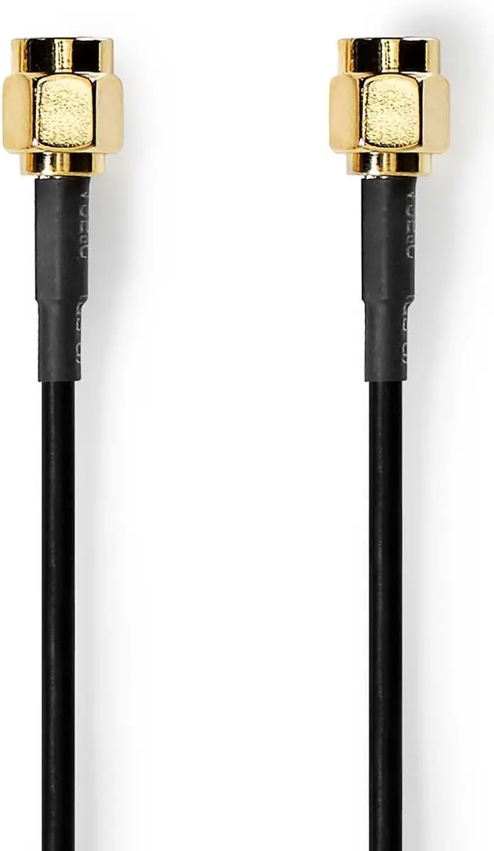 Nedis SMA Antennekabel 5m - Verguld - 50 Ohm - Zwart