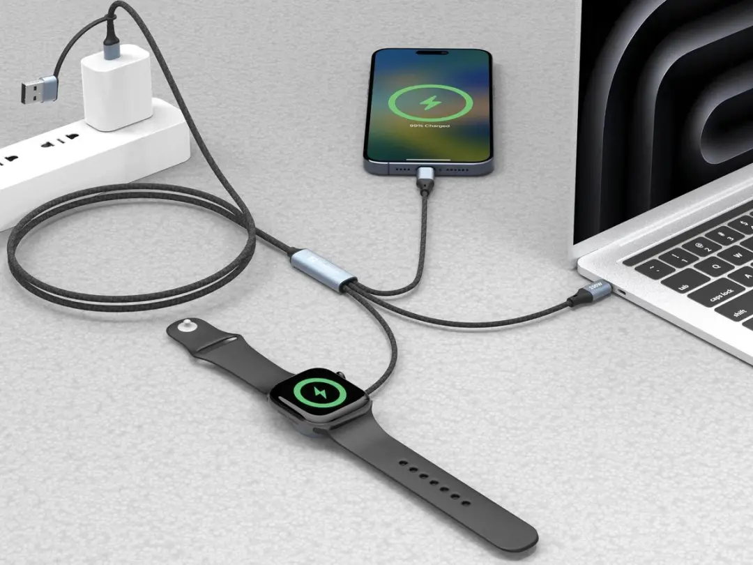 Sandberg 441-69 USB-kabel 1,2m USB-A/USB-C 100W - Zwart