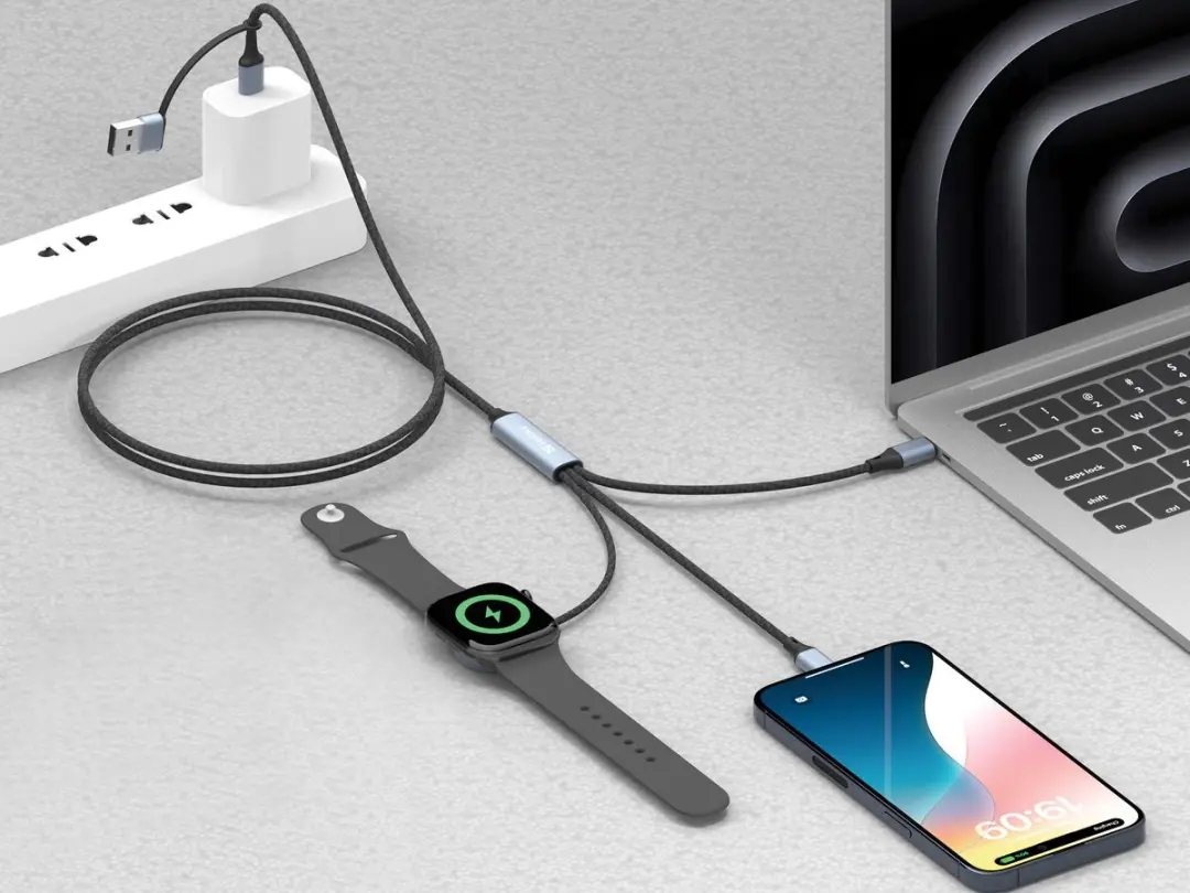 Sandberg 441-69 USB-kabel 1,2m USB-A/USB-C 100W - Zwart