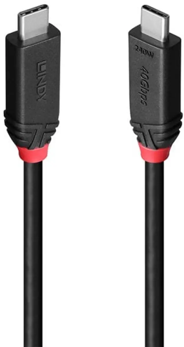 Lindy 37000 USB4 Gen 3x2 USB-C Kabel 0,5m