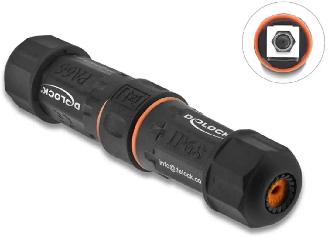 Delock F-F Kabelconnector Waterdicht