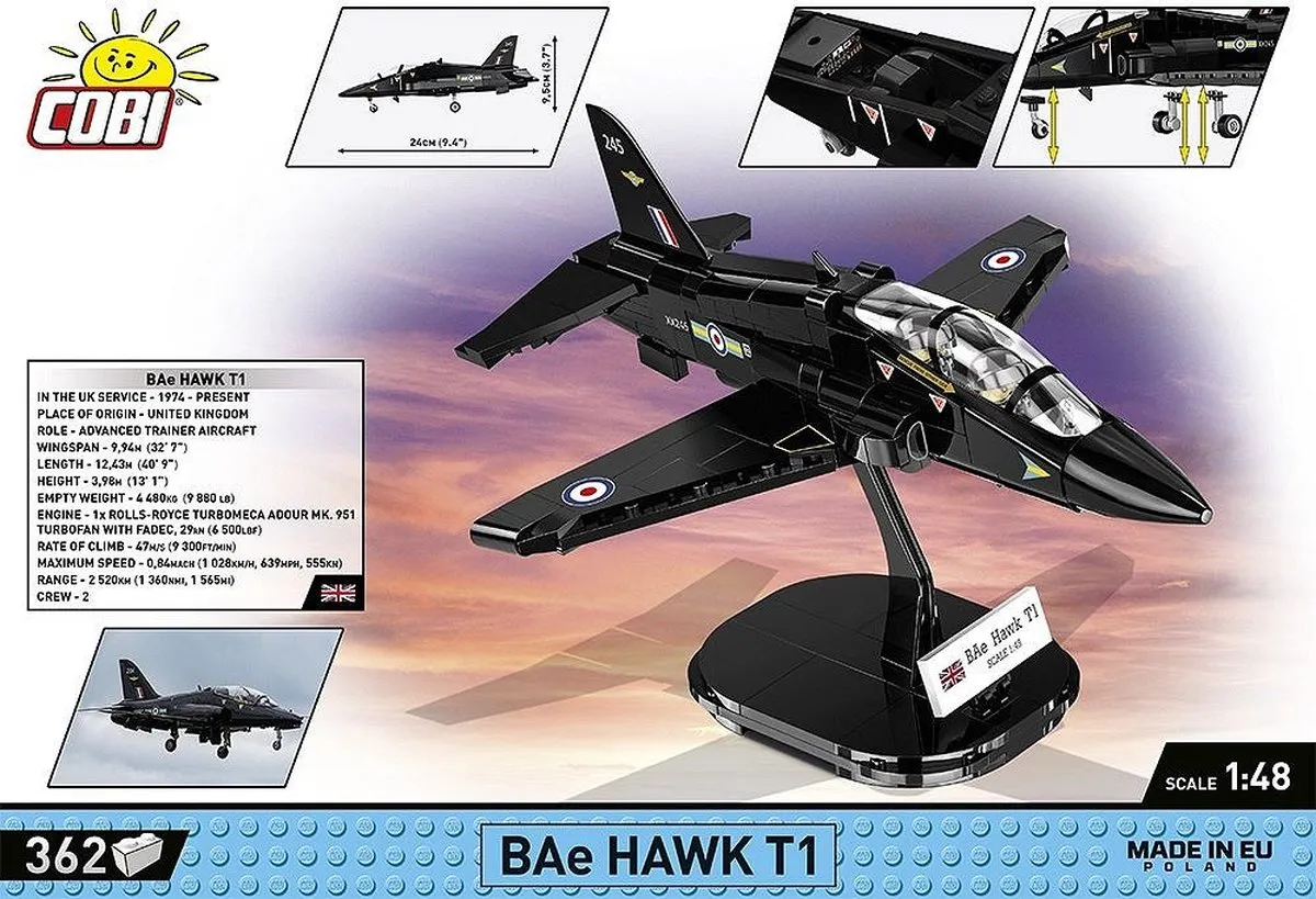 Cobi BAe Hawk T1 COBI-5845 - 362 Stukken - Meerkleurig