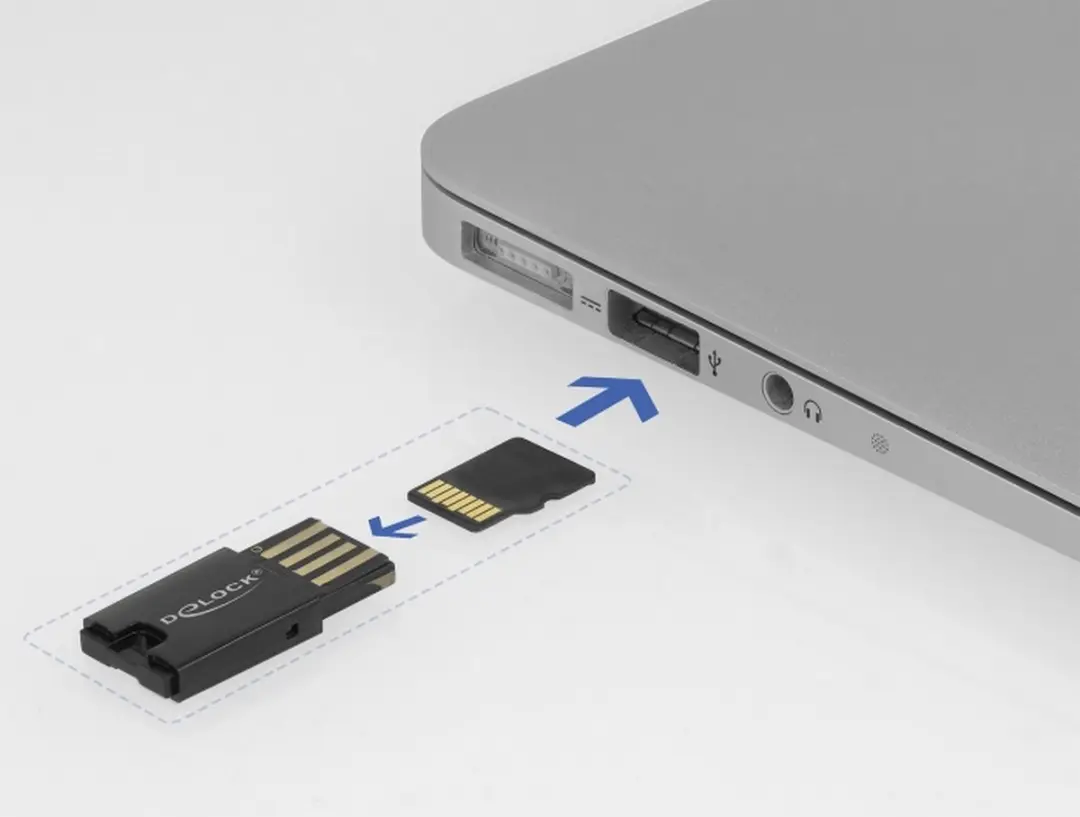 USB 2.0 -kaartlezer voor Micro SD -geheugenkaarten