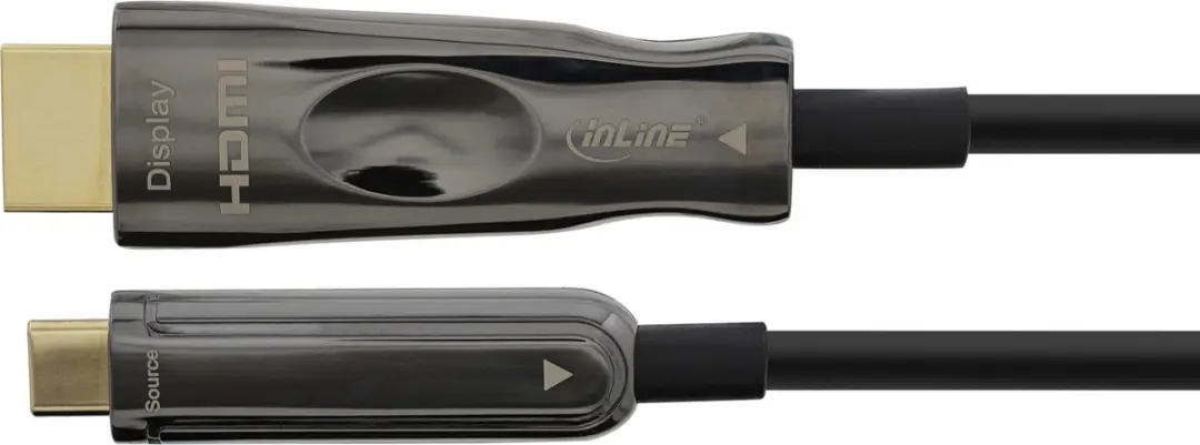 InLine USB-C naar HDMI Kabel 25m - Zwart