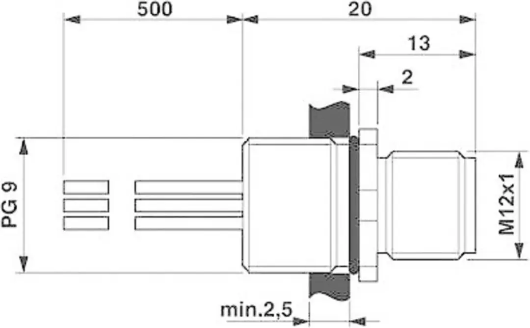 Phoenix Contact 1671111 M12 Sensor/Actuator Connector - 0,5m