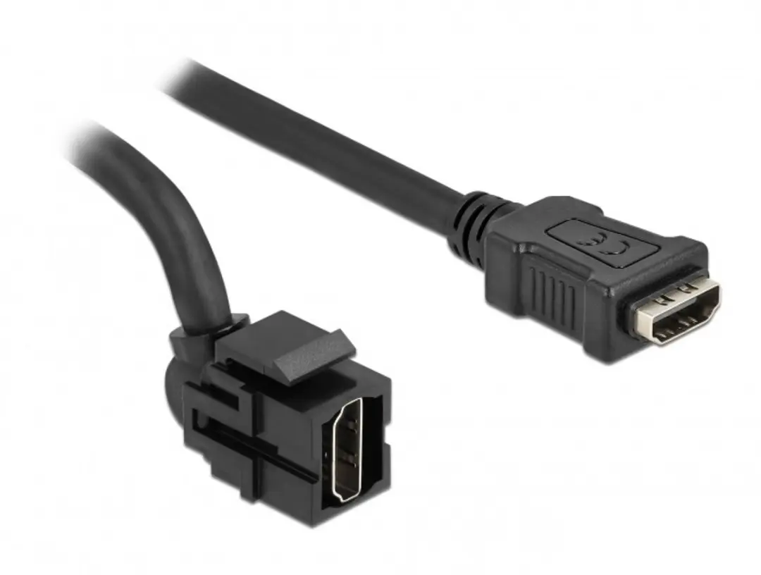 Delock HDMI Haaks Keystone Module 110° - 4K 30Hz - Zwart