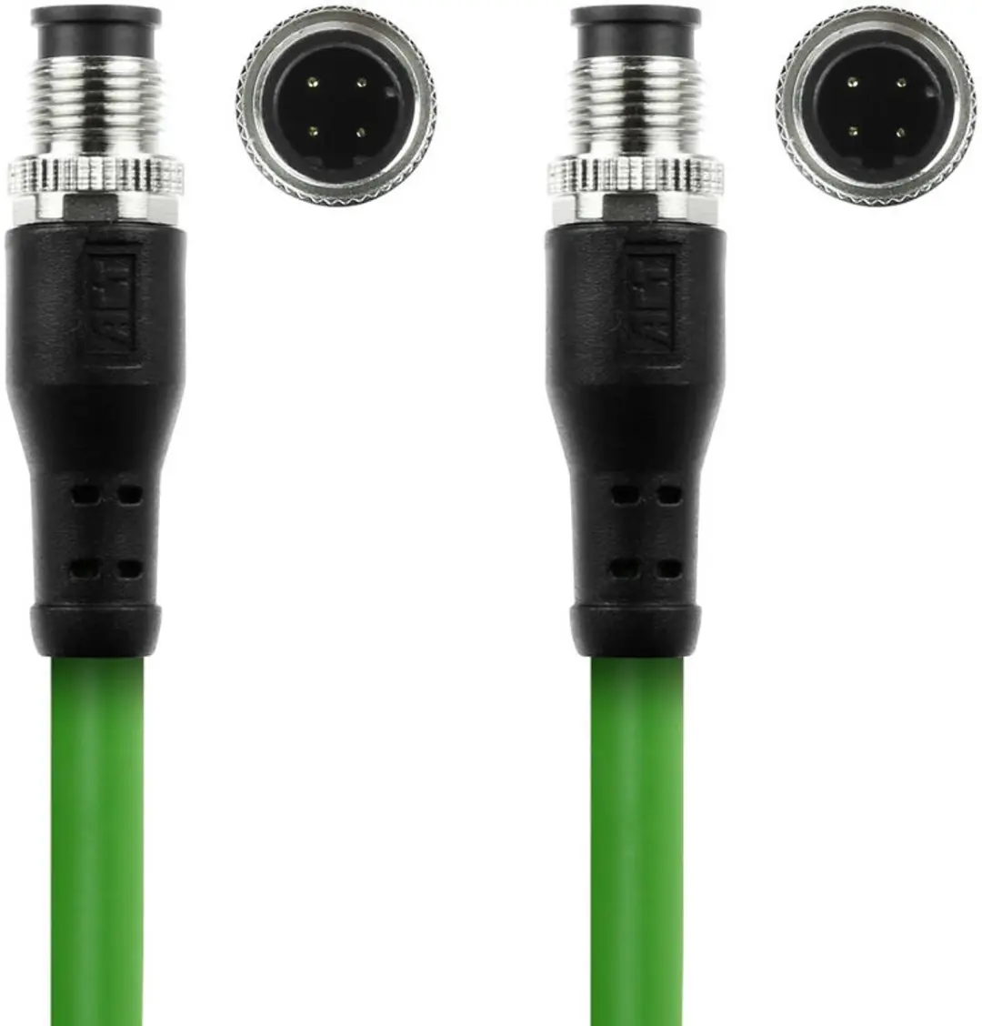ACT Industrial Sensor Kabel M12D 4-polig SC4461 - 3m - Zwart
