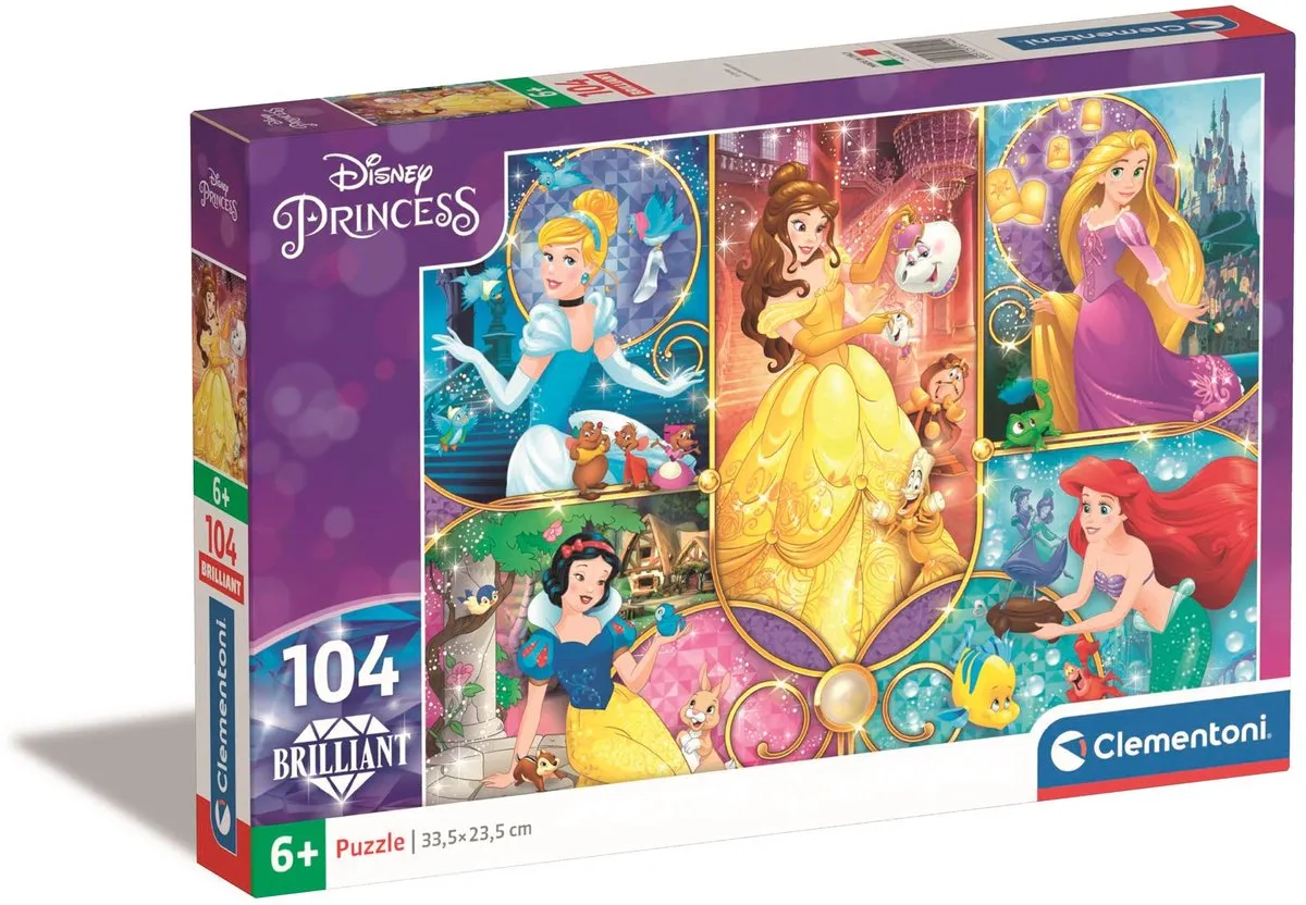 Clementoni Briljant Prinses Puzzel 104 Stukjes