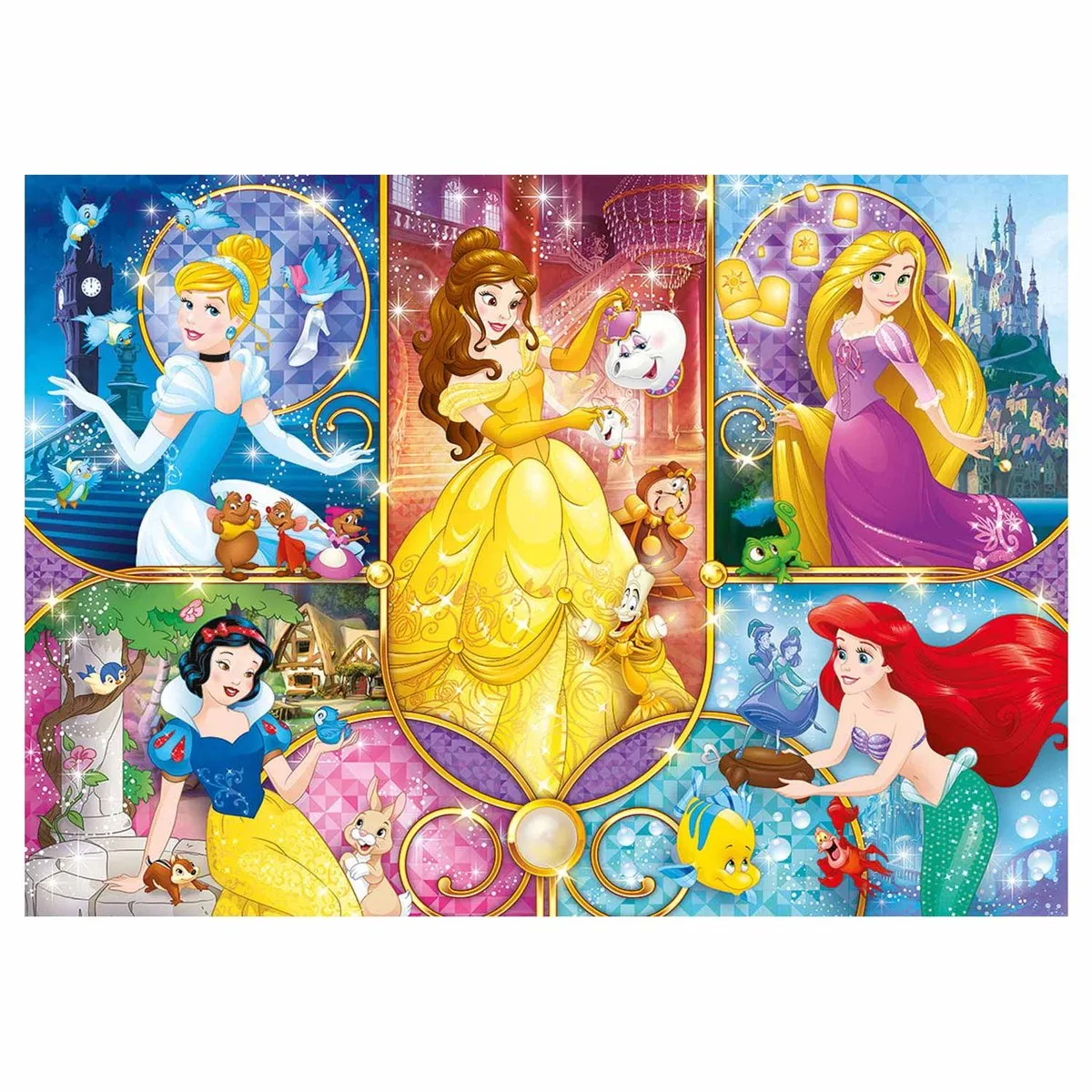 Clementoni Briljant Prinses Puzzel 104 Stukjes - Multi Kleur - afbeelding 2 van 3