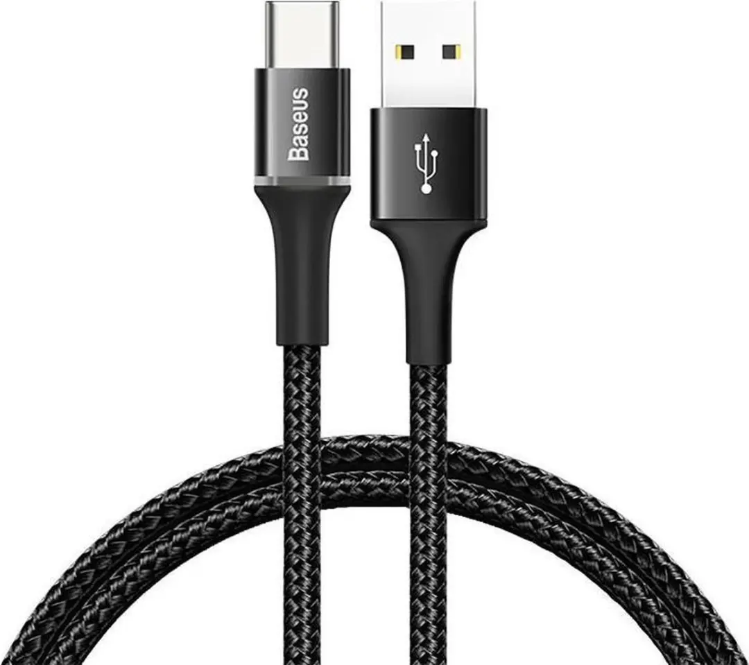 Baseus Halo Series Micro-USB Lichtgevende Kabel 2m - Zwart
