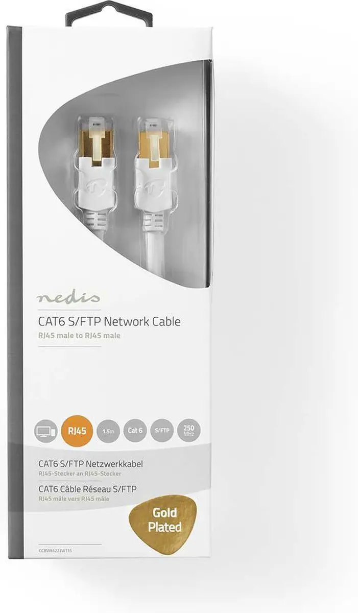 Nedis CAT6 Netwerkkabel CCBW85221WT15 1.5m - Wit