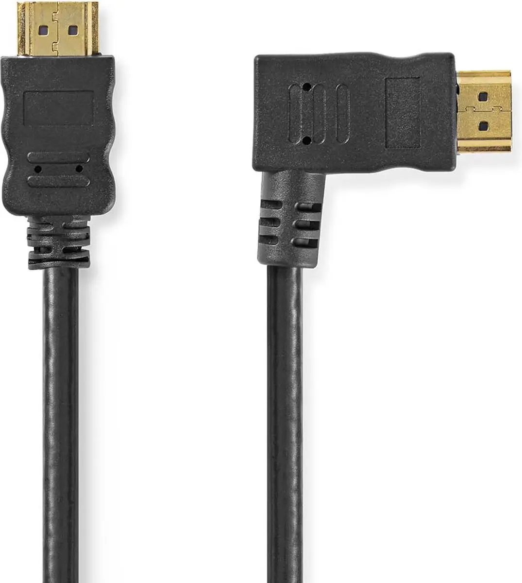 Nedis HDMI-Kabel CVGP34260BK15 4K 1.5m - Rechtshoek - Ethernet